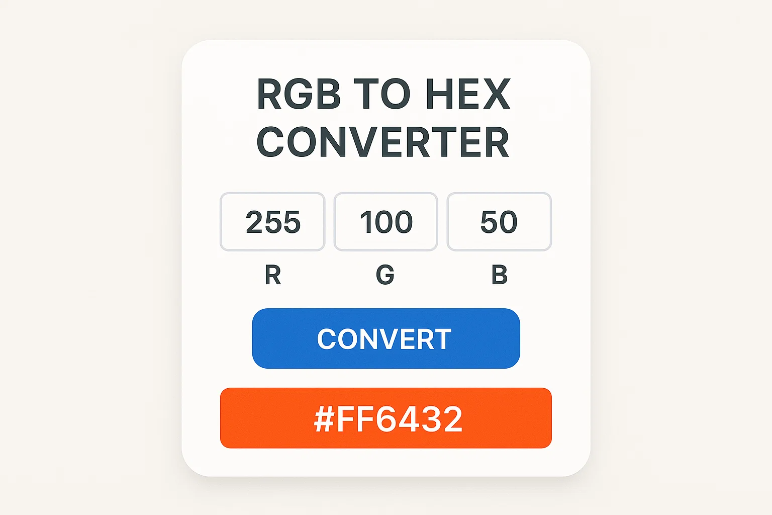 Hex to RGB Color Converter