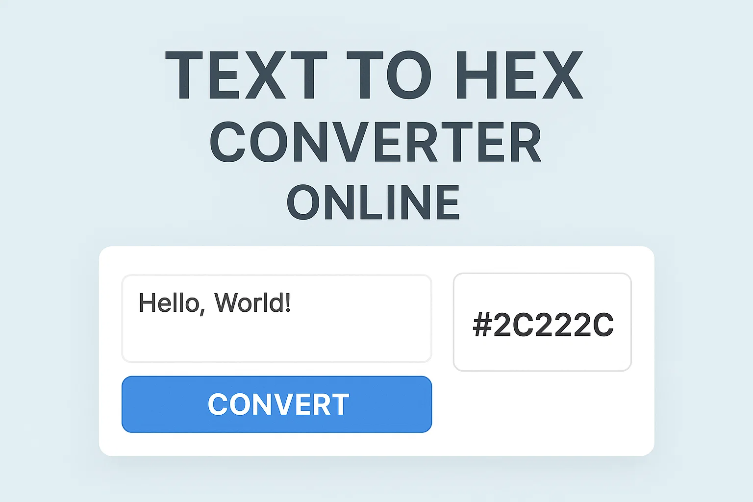 Text to HEX Converter Online