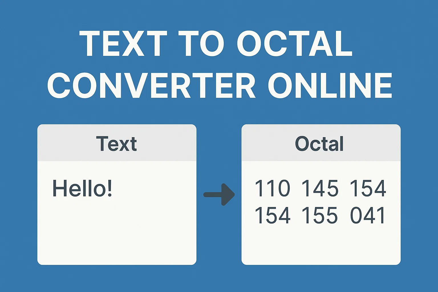 Text to Octal Converter Online