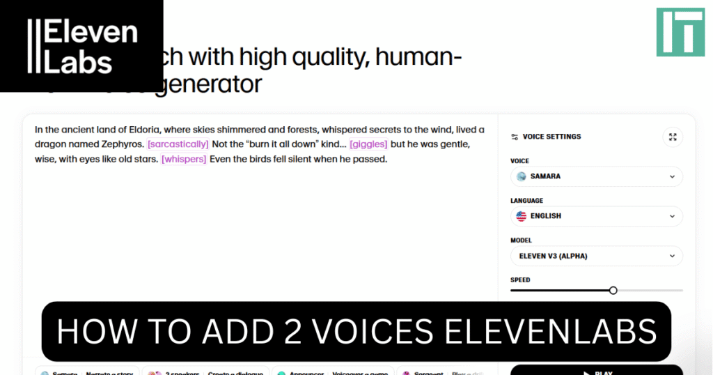 How to Add 2 Voices in ElevenLabs?