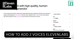 How to Add 2 Voices in ElevenLabs?